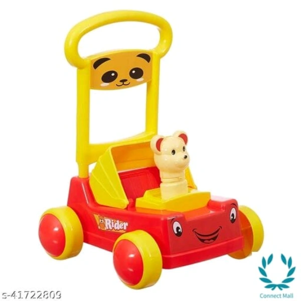 Divi Divine First Step Baby Sit-to-Stand Activity Walker, Baby Push Walker (Red, 6-18 Months) - 6-18 Months, Red, Plastic, Pull Along Toys, Pack Of :1